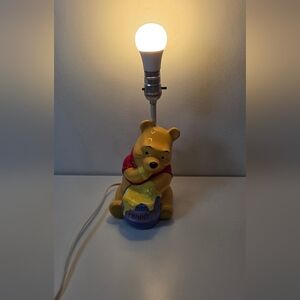 Disney Vintage Winnie The Pooh Lamp Works. No Shade!